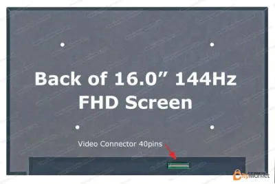 16.0" 144 Hz, 40 pin FHD+ screen
